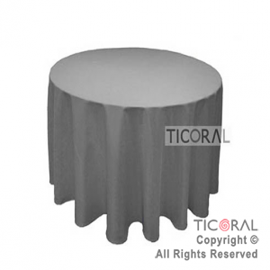 MANTEL LISO HS2201-2 PLATA 213CM DIAM PLASTICO x 1